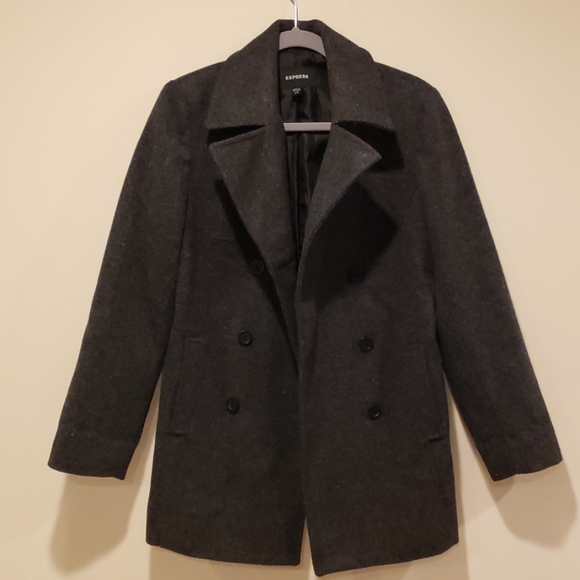 Express Wool Jacket in Charcoal Size 5/6 - Picture 1 of 8